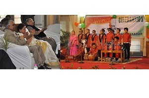 The Governor of Arunachal Pradesh Lt Gen (Retd) Nirbhay Sharma and First Lady Smt Jyotsna Sharma appreciating the cultural presentation by students of Donyi Polo Mission Schools for Visually and Hearing Impaired, Chimpu, Itanagar on the Independence Day celebration at Raj Bhawan, Itanagar